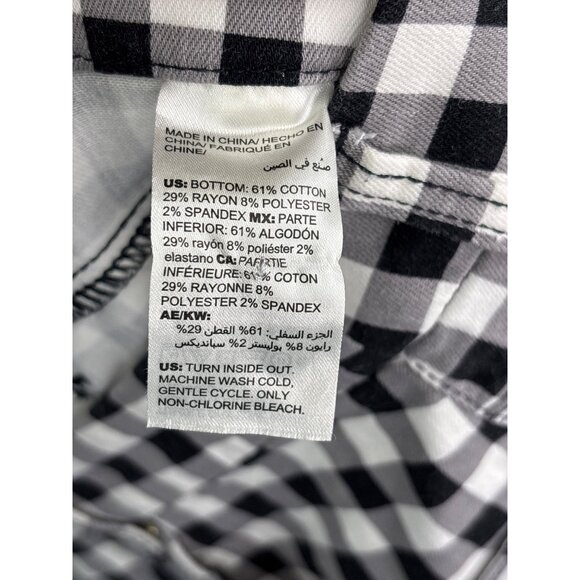 Chico's So Slimming Girlfriend Slim Ankle Pant Black White Sz 3 Regular (16) XL - Picture 5 of 5